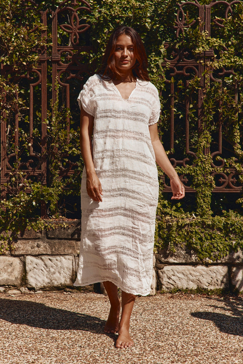 Positano U Raw Stripe Maxi