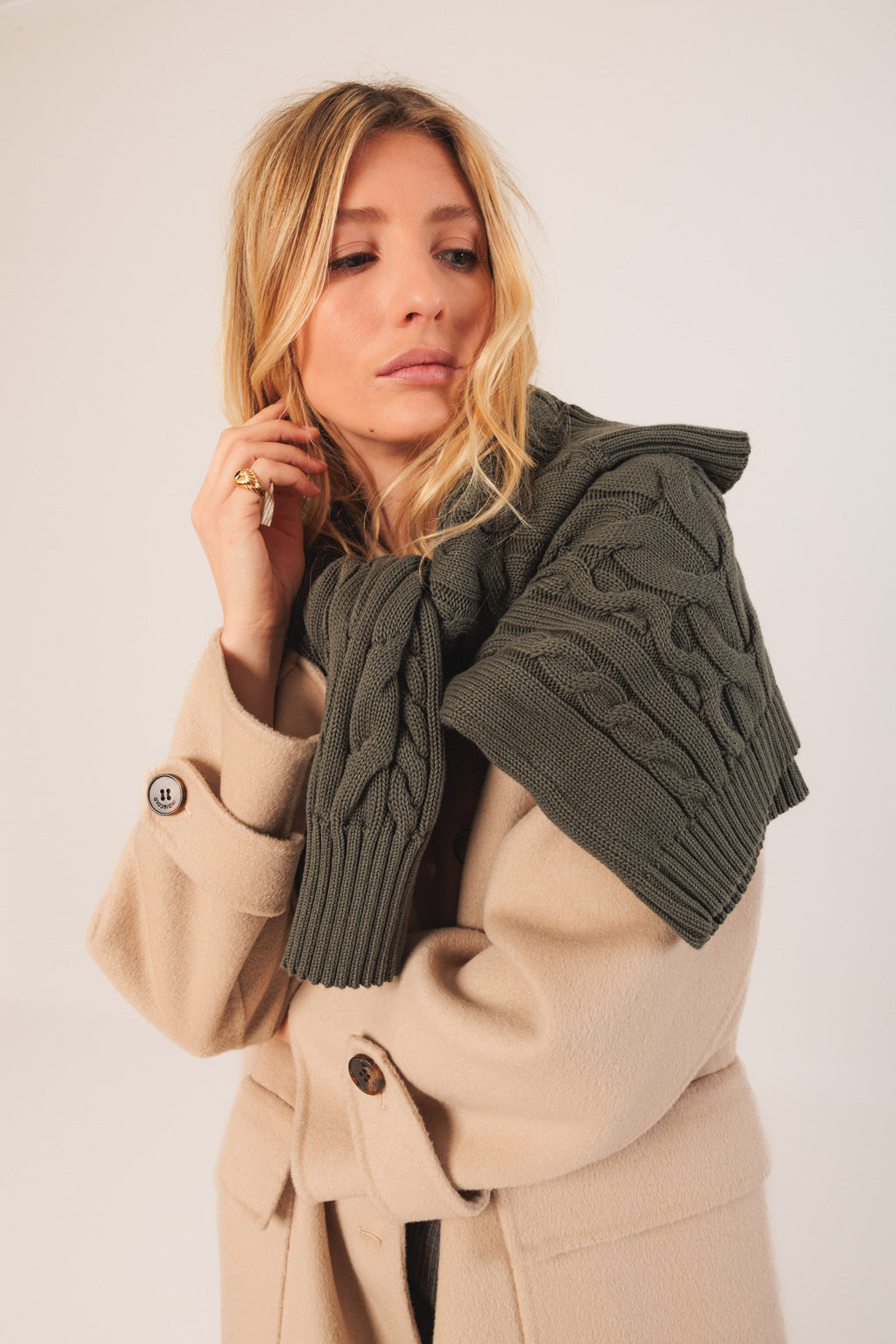 Zip Up Cotton Cardigan