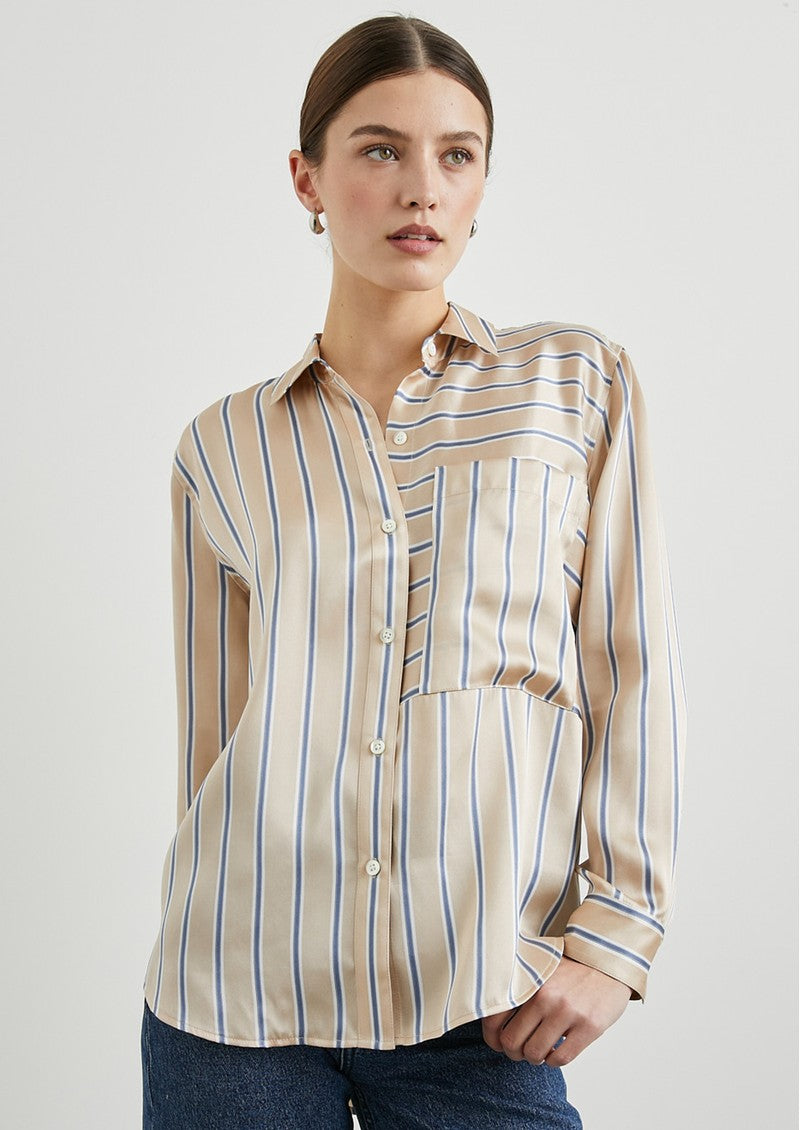 Spencer Button Down Sandstone Stripe