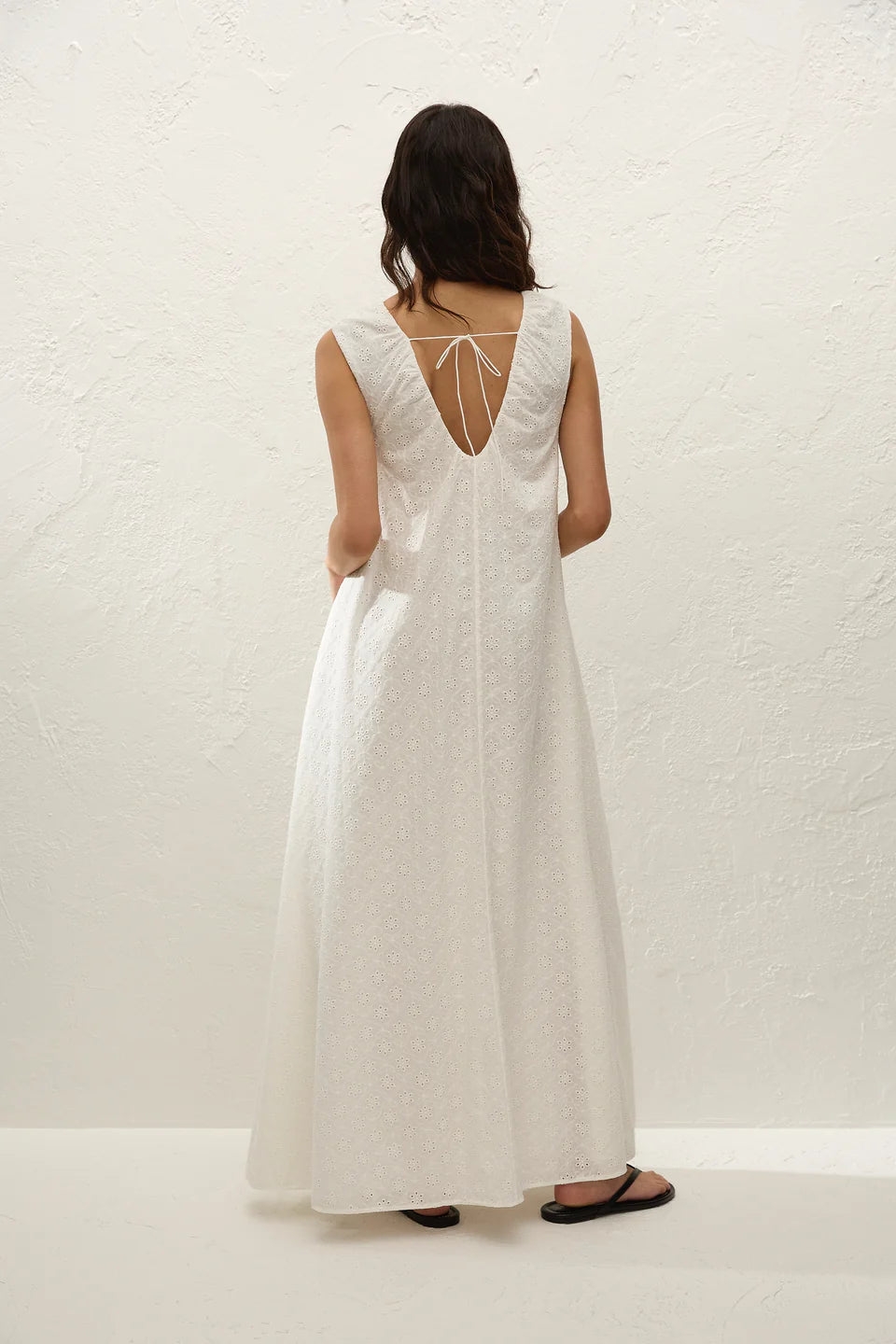 Juana Maxi Dress - White Broderie