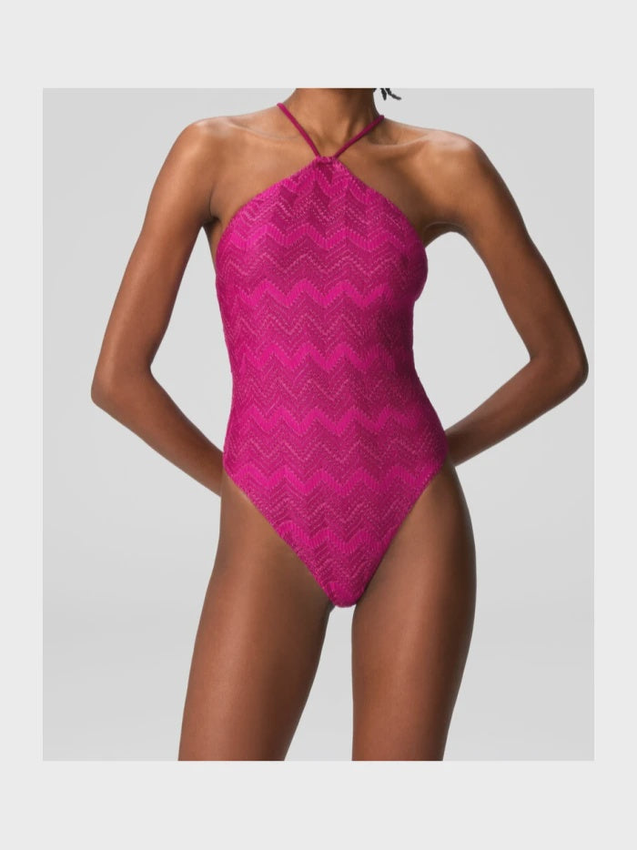 Pink Chevron Onepiece