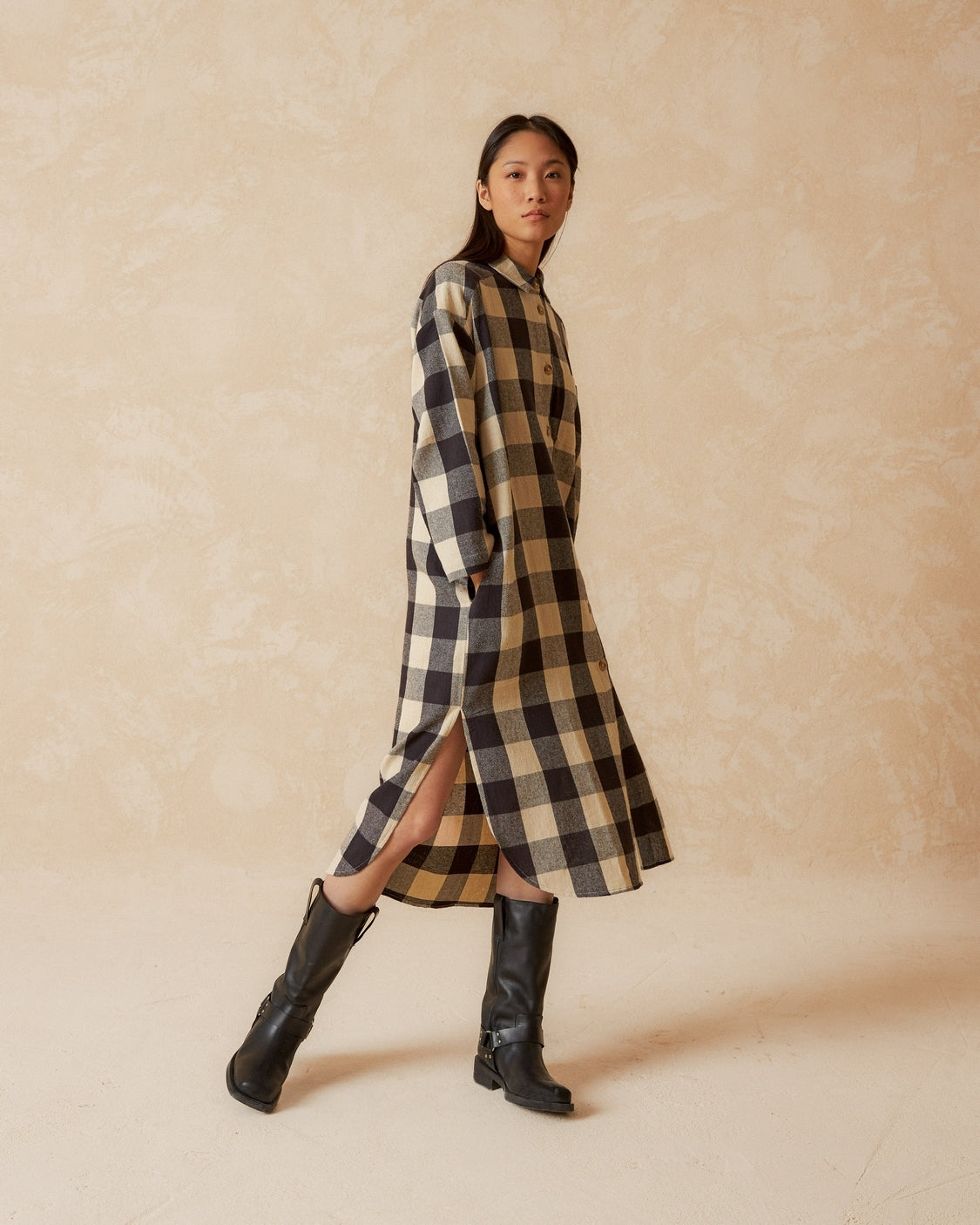 Check Shirt Dress