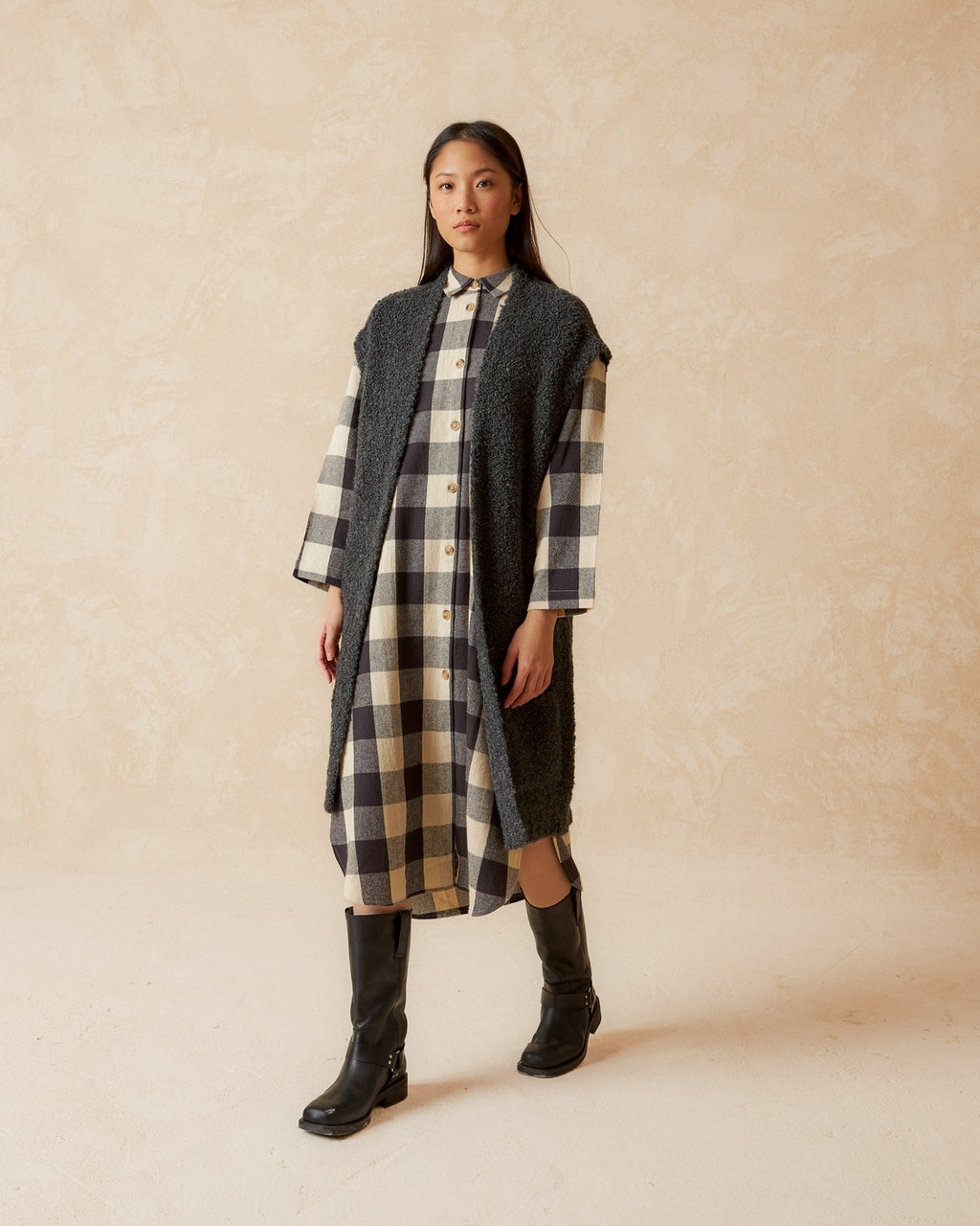 Check Shirt Dress