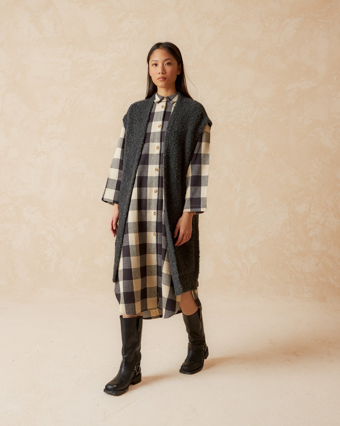 Check Shirt Dress