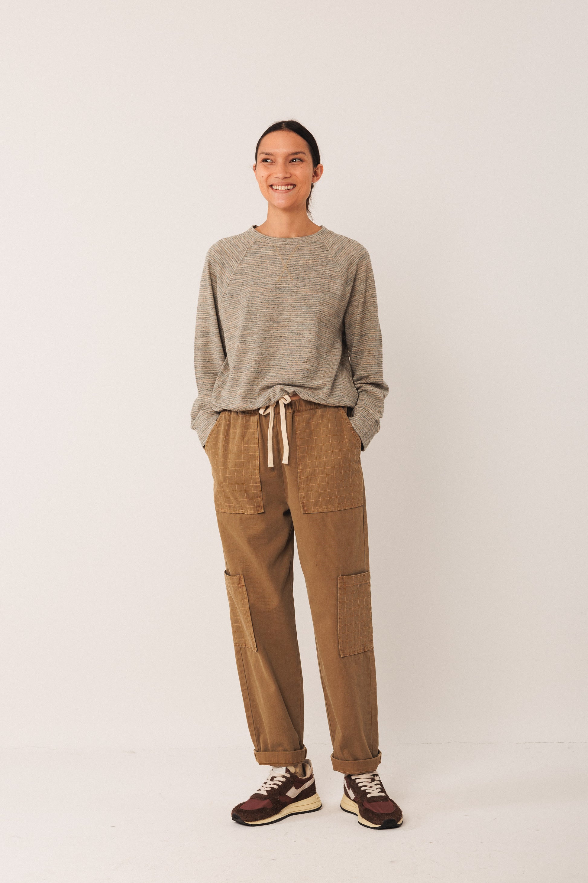 Cotton Pique Sweatshirt