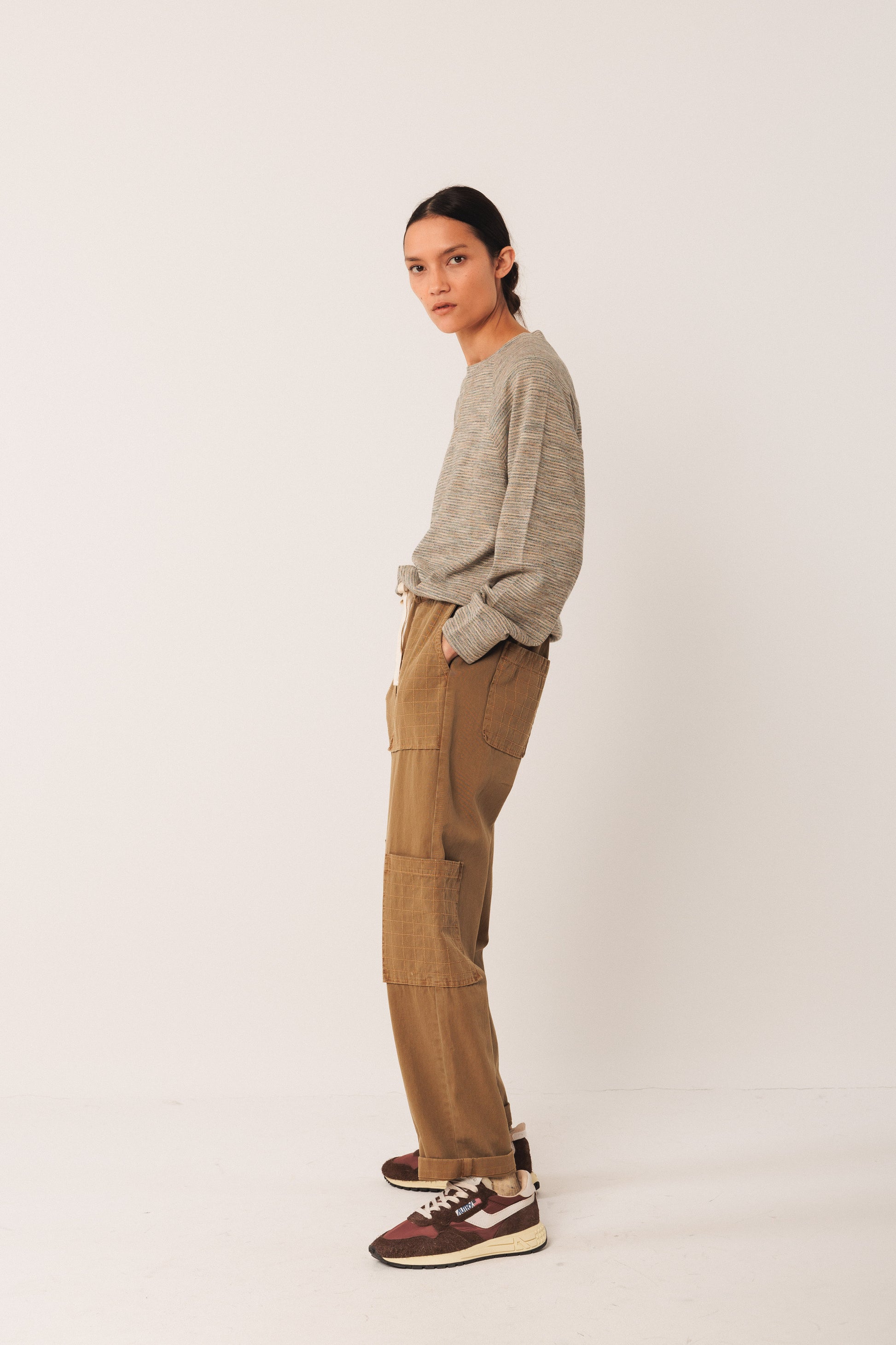 Cotton Pique Sweatshirt