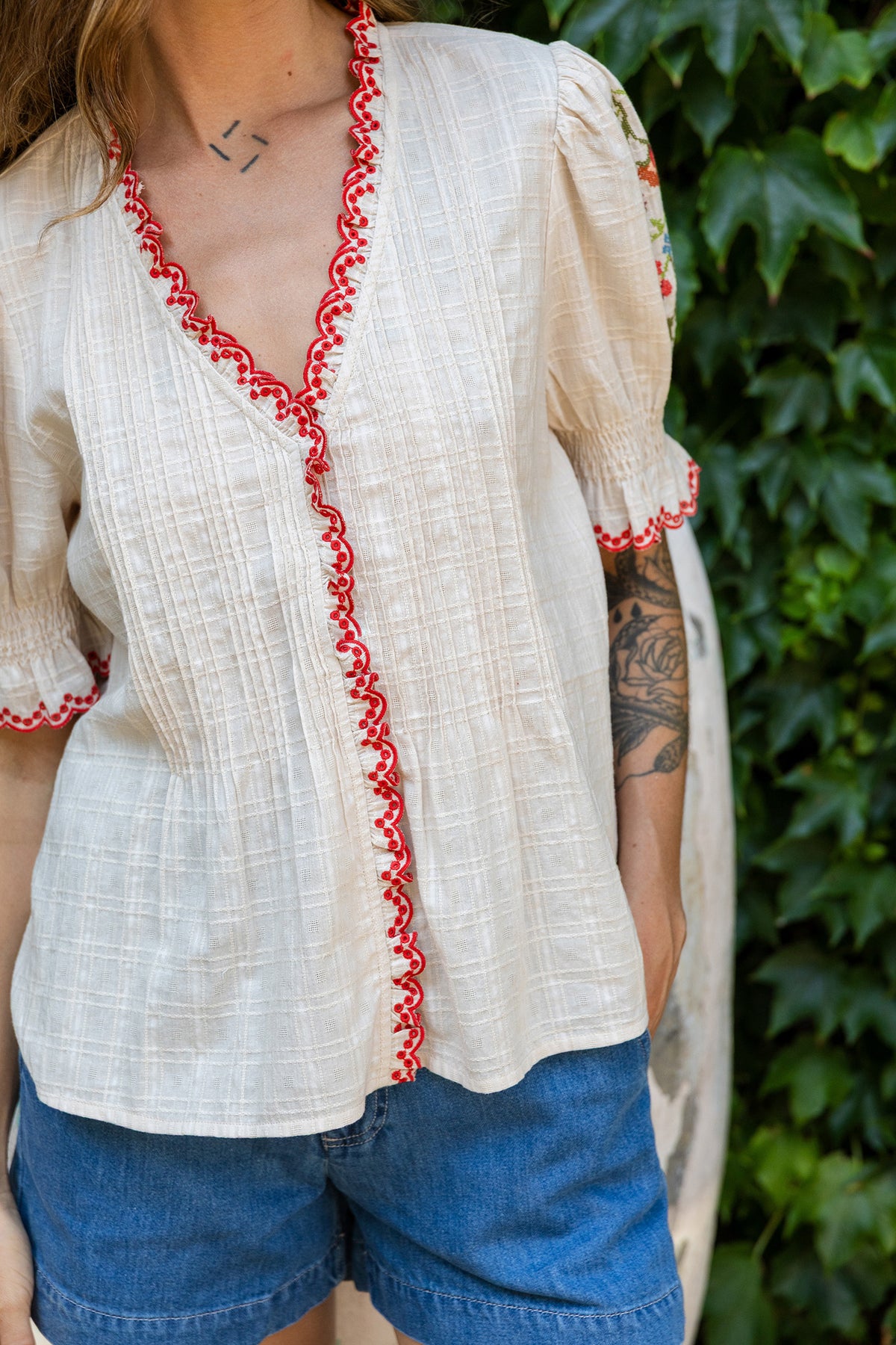 Cross Stitch Embroidered Blouse