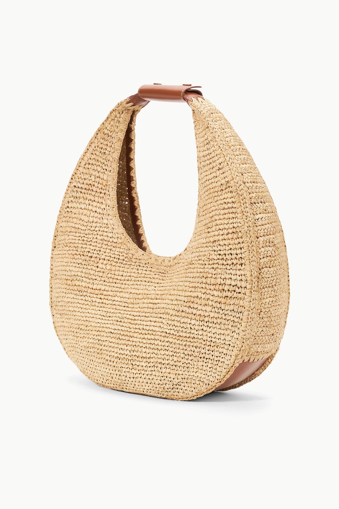 Large Raffia Moon Tote