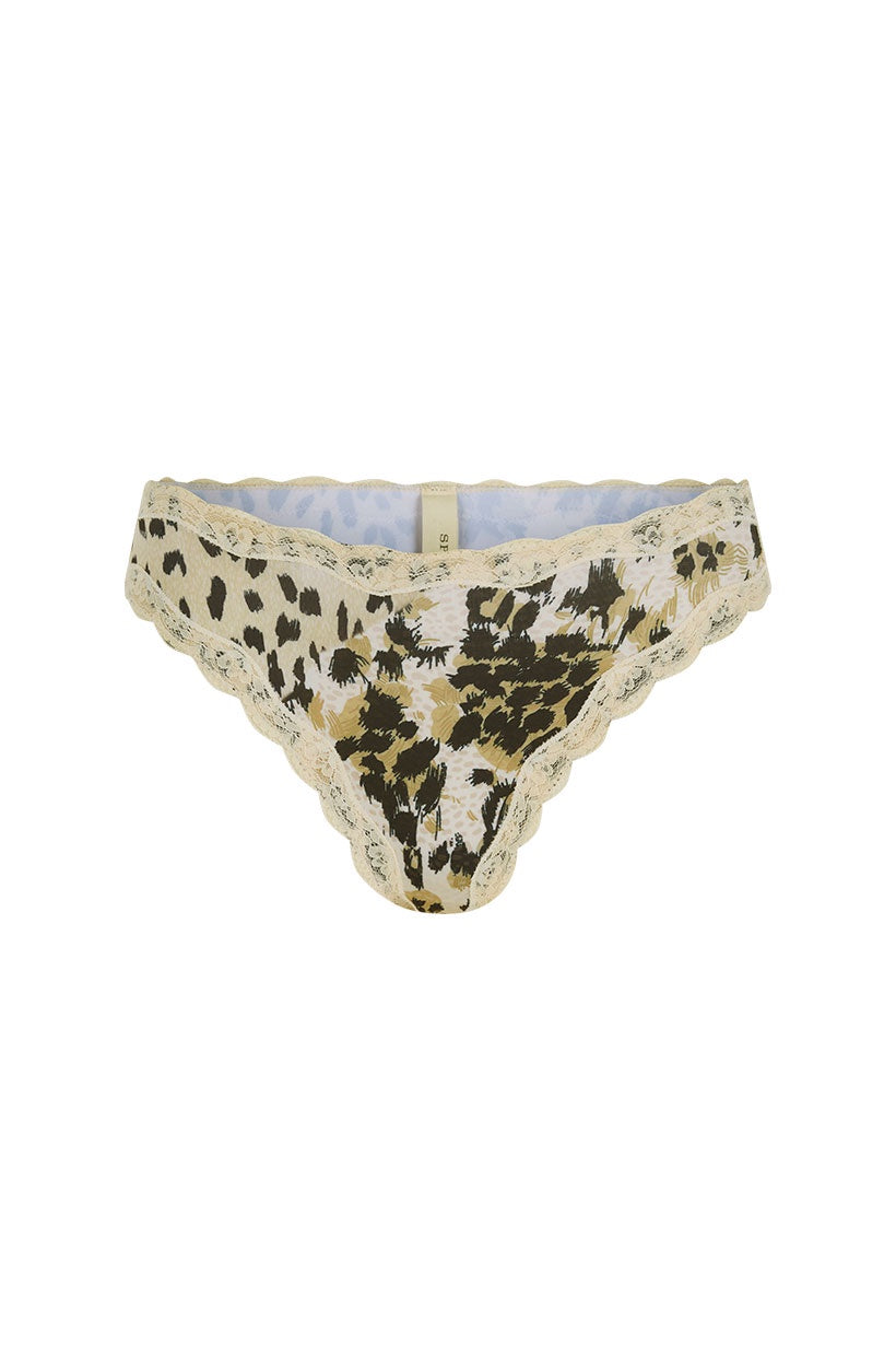 Snow Leopard Lace Brief