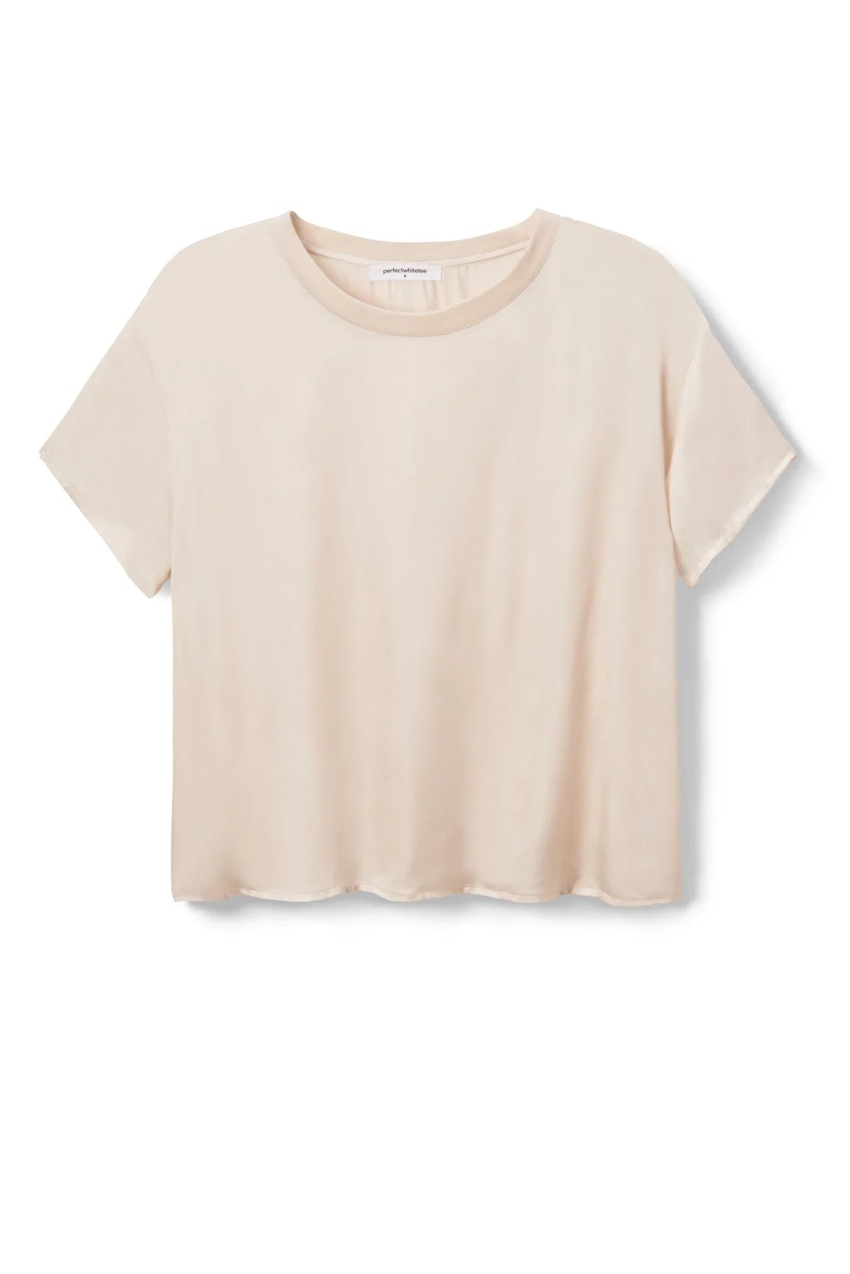 Delphine Satin Crew Tee