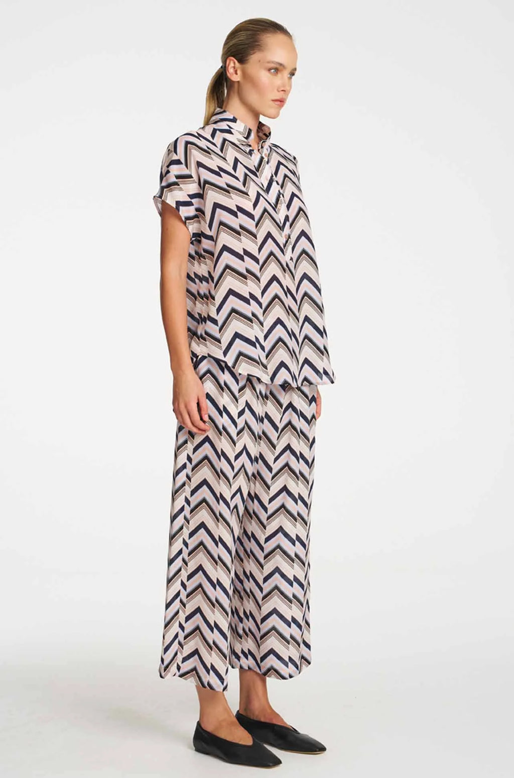 Pace Pant - Pleat Print Silk