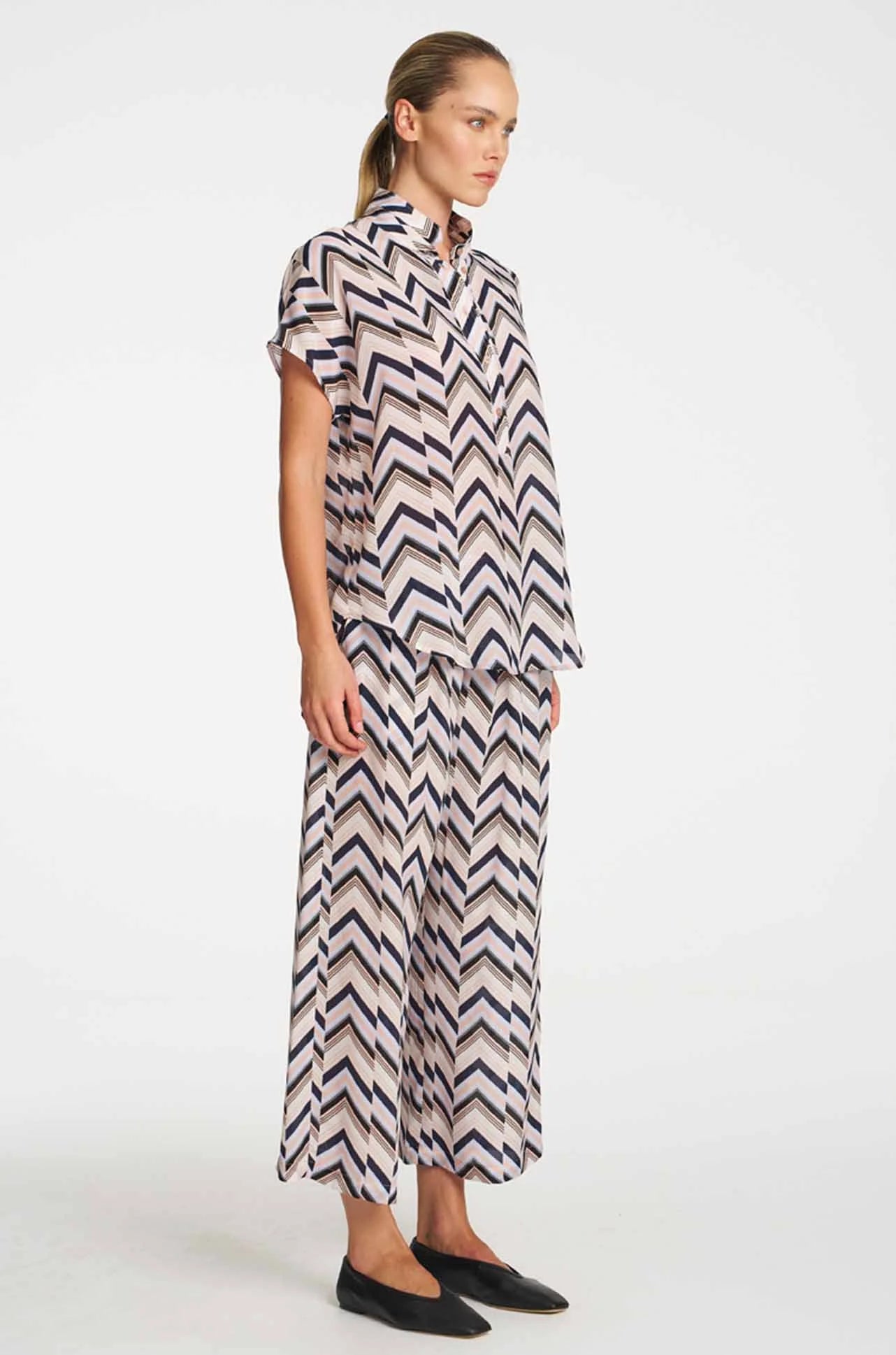 Pace Pant - Pleat Print Silk