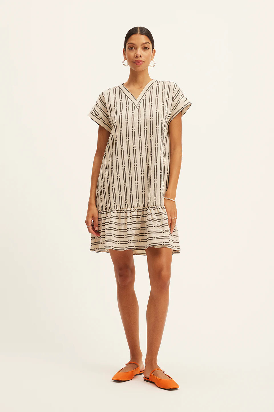 Vacie Mini Dress - Ecru