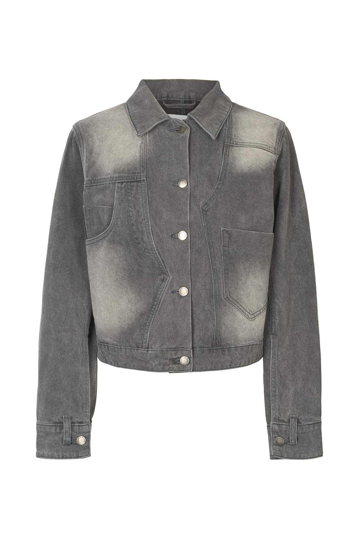 Janny Grey Denim Jacket