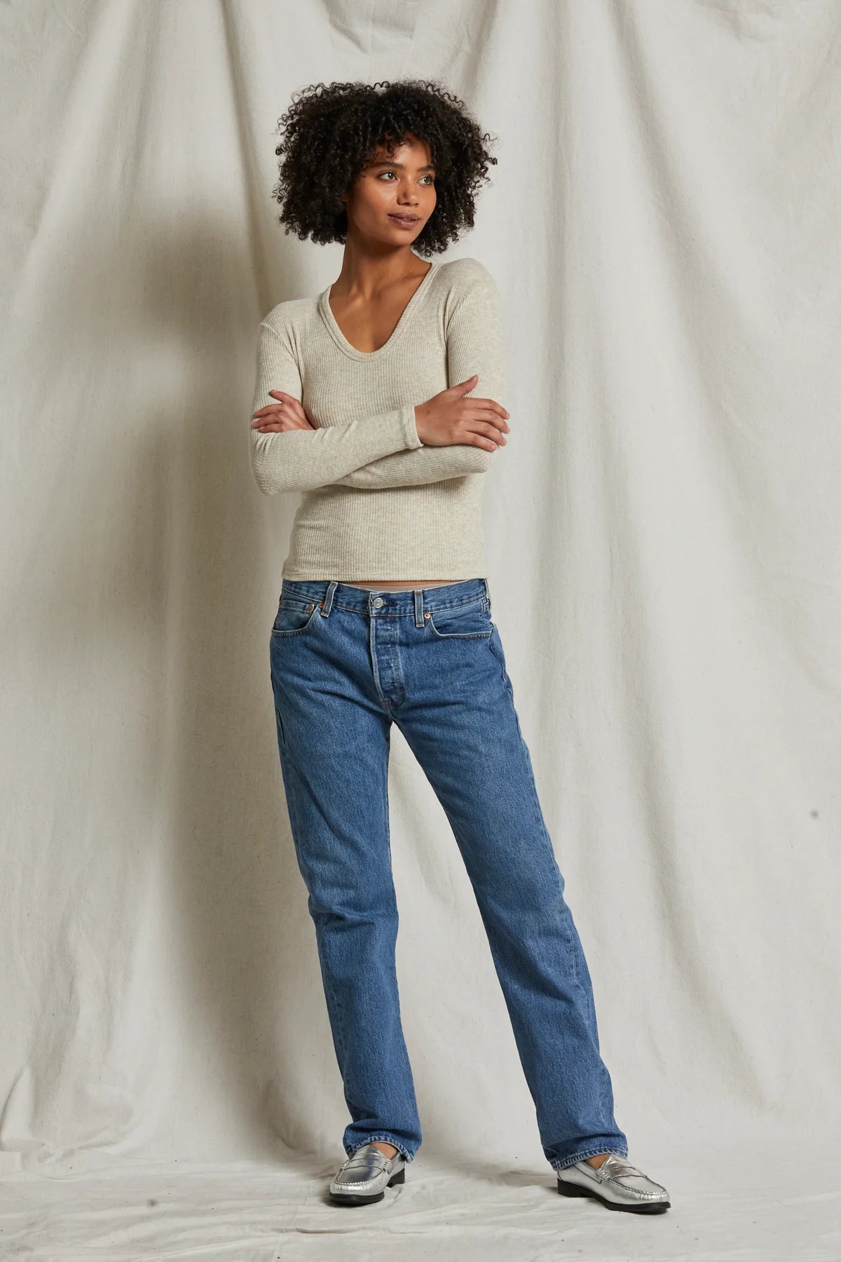 Whitney Sweater - Heather Oatmeal