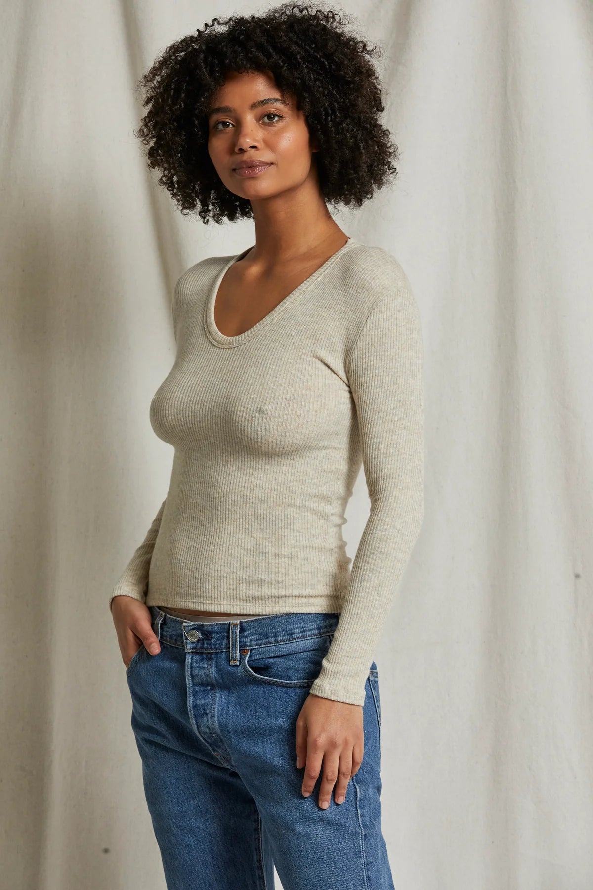 Whitney Sweater - Heather Oatmeal