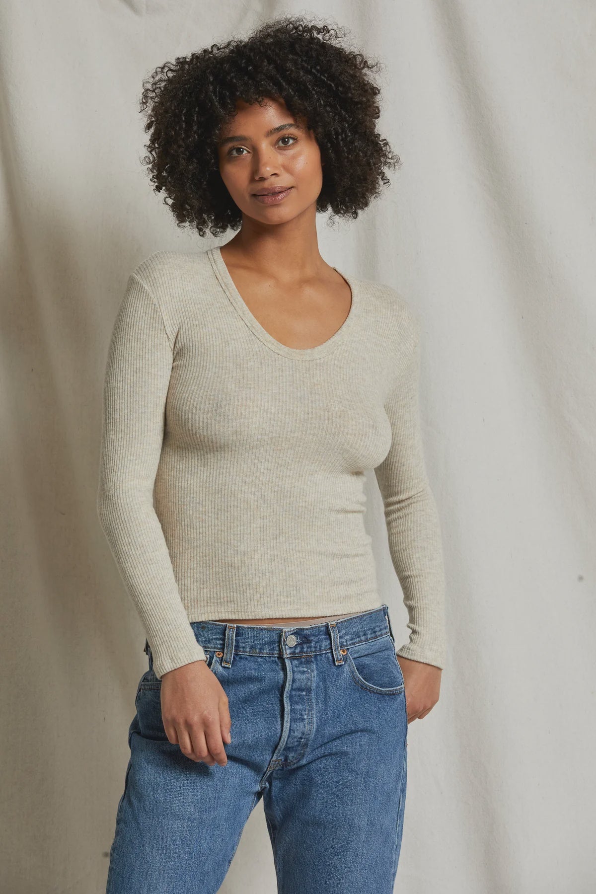 Whitney Sweater - Heather Oatmeal