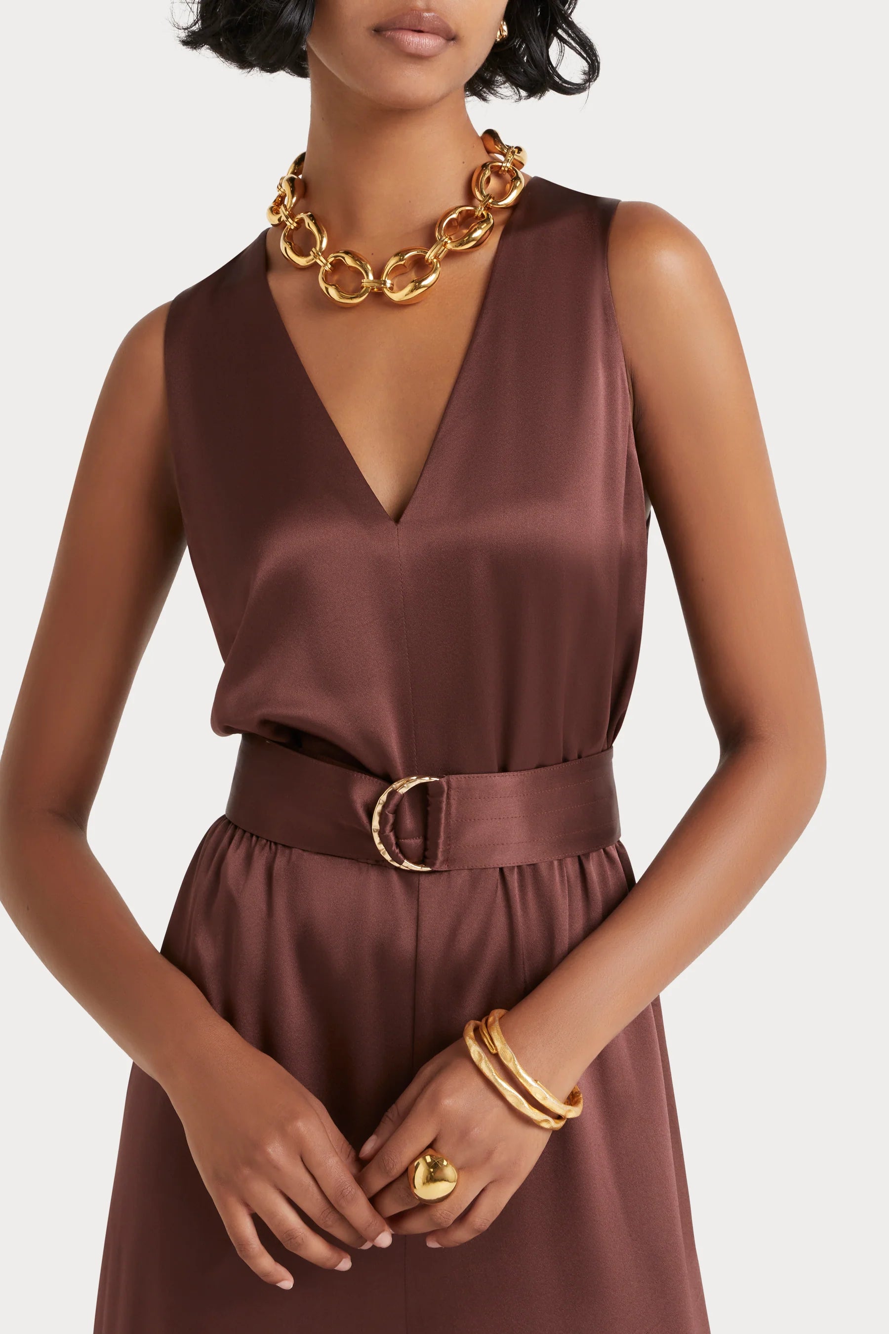 Rihanna Chestnut Jumpsuit