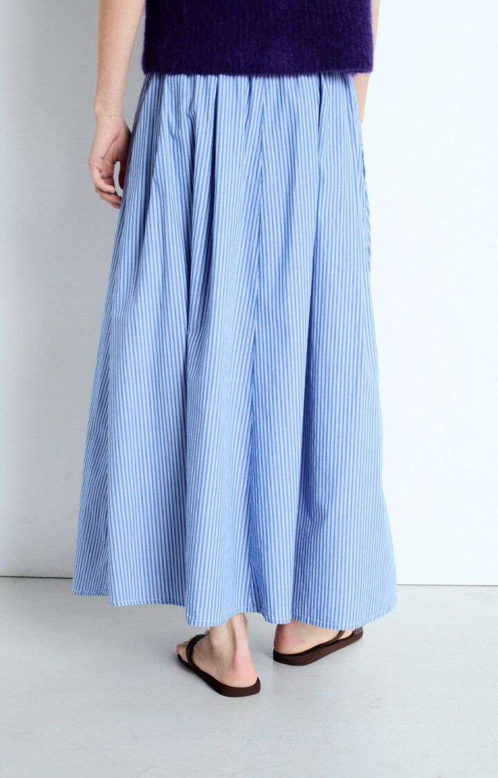 Zatybay Long Skirt - Aqua Stripes