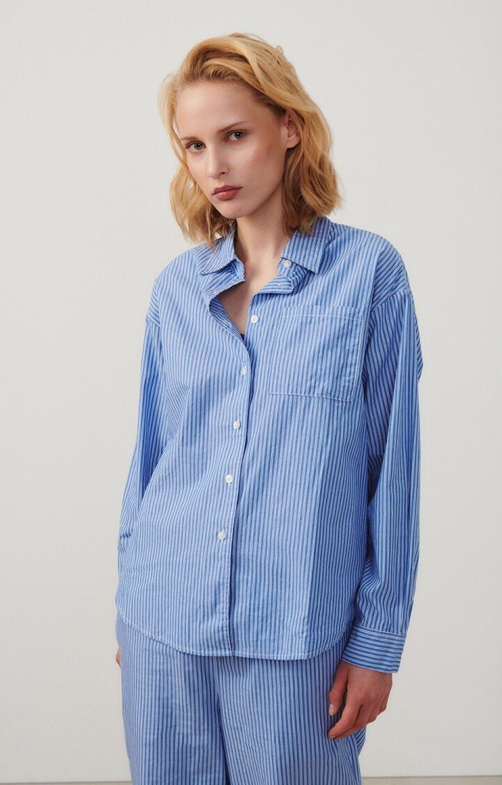 Zatybay Shirt - Aqua Stripes