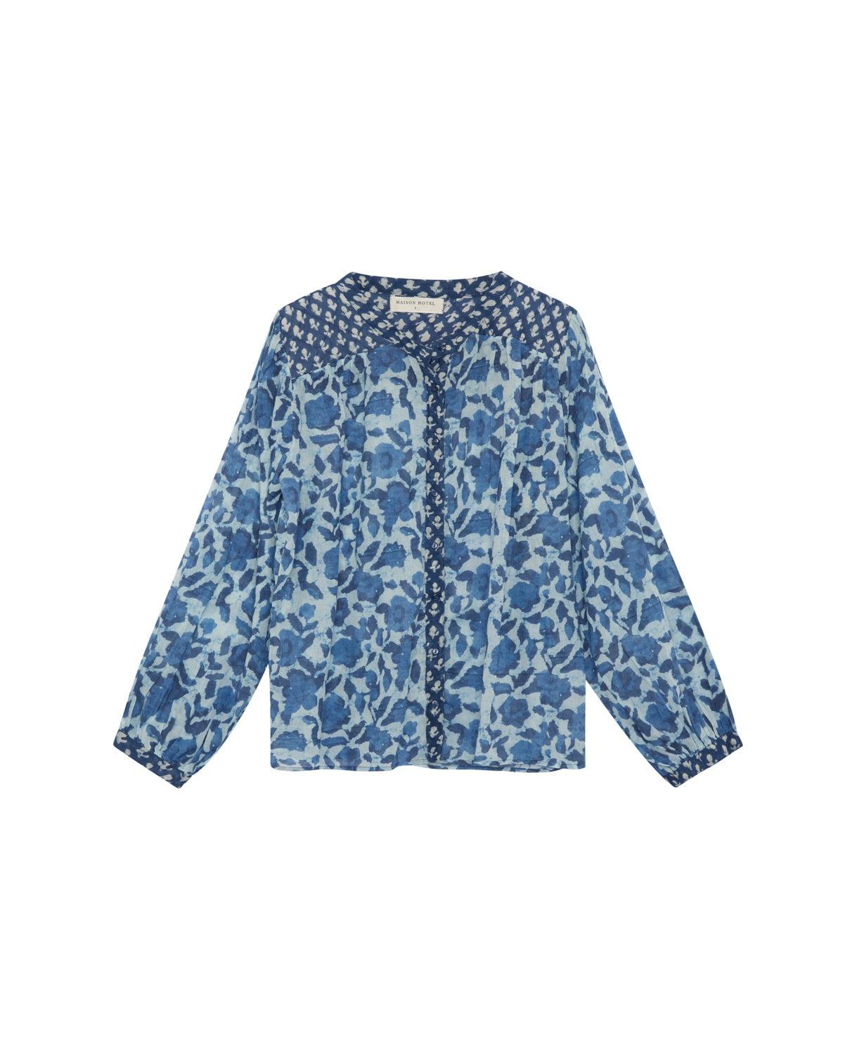 Beatrice Blouse Indigo Poppy