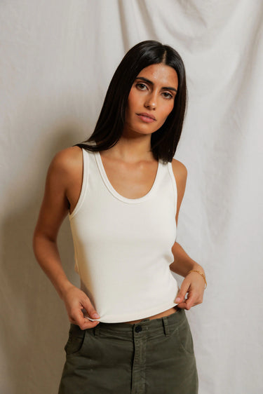 Blondie Tank - Bright Ivory