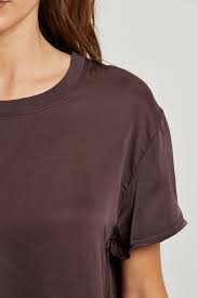 Delphine Satin Crew Tee