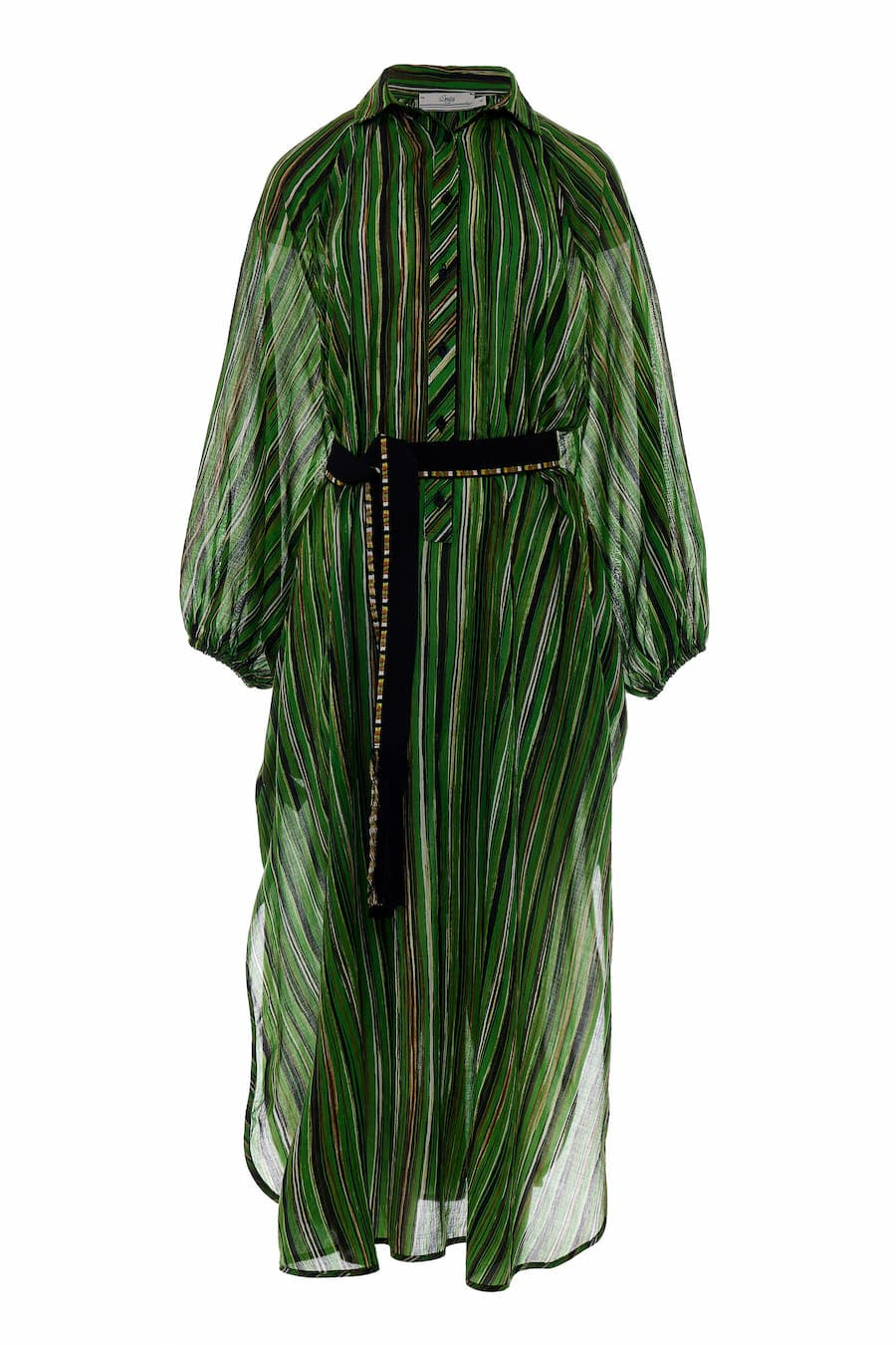 Katalina Long Dress - Green Stripe