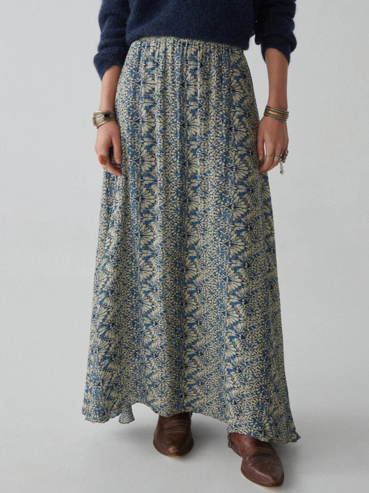 Ines Spiral Blue Skirt
