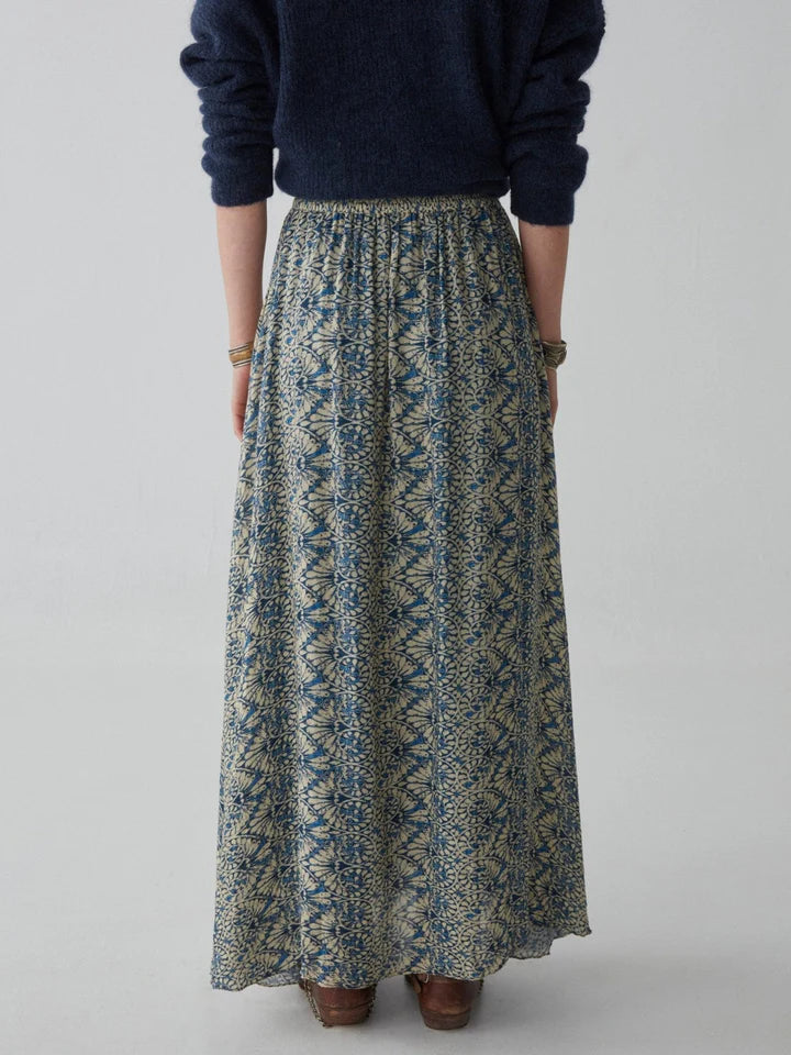 Ines Spiral Blue Skirt