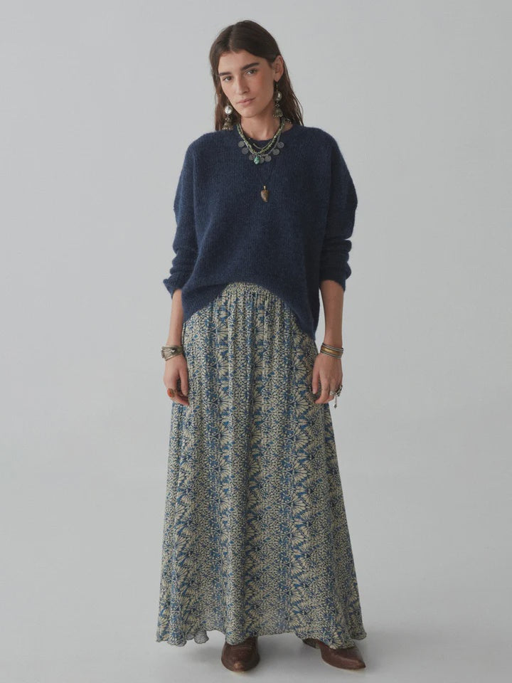 Ines Spiral Blue Skirt