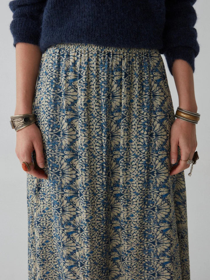 Ines Spiral Blue Skirt