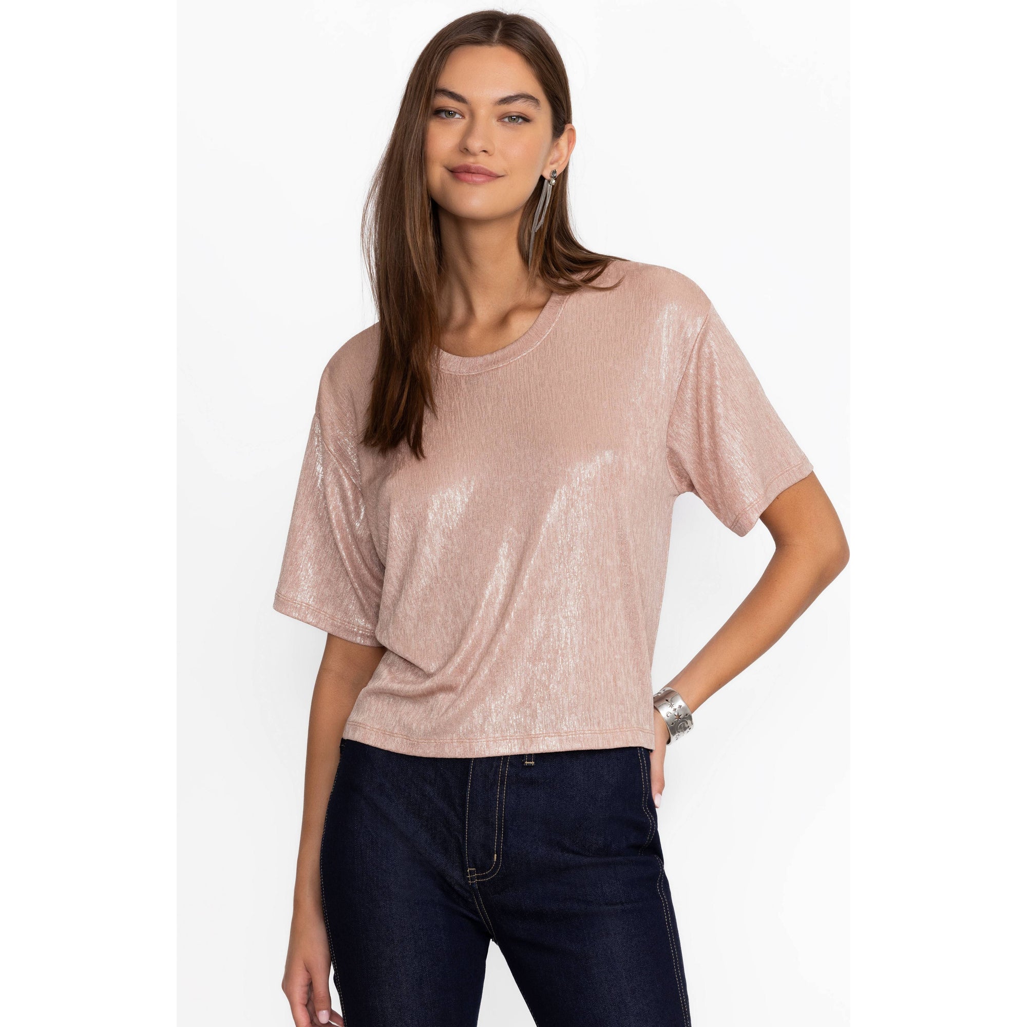 Andi Oversized Tee - Metallic Ballet