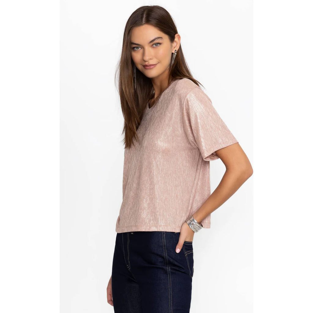 Andi Oversized Tee - Metallic Ballet