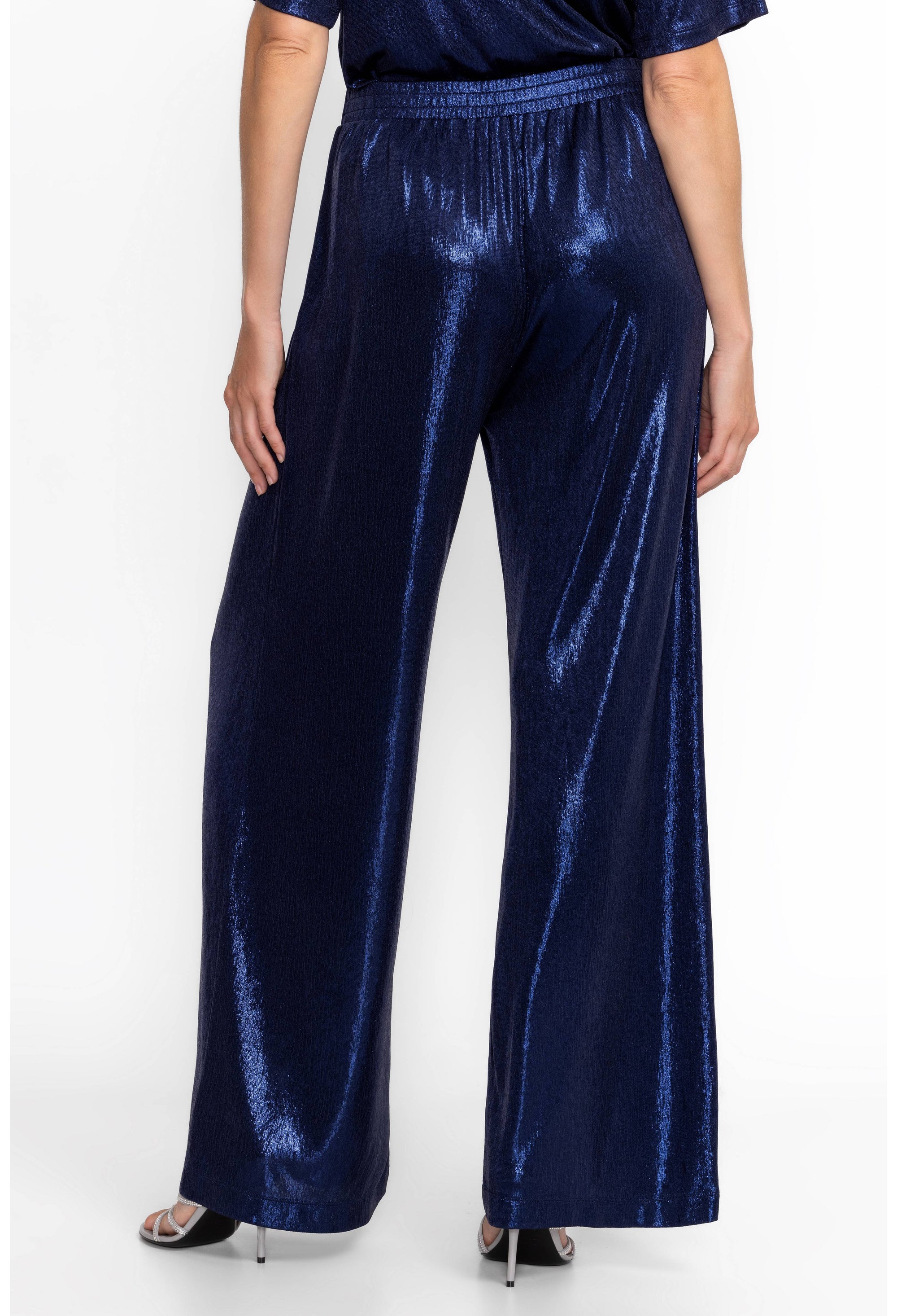 Bristol Knit Pant - Metallic Sapphire Blue