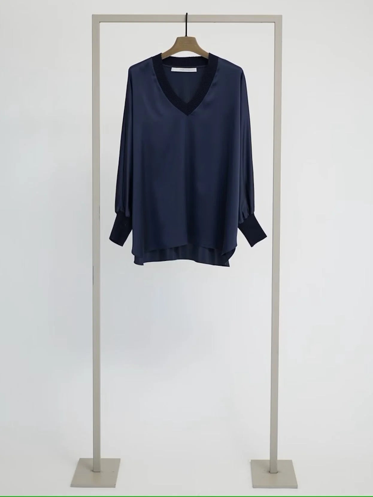 Marino Blue V Neck Blouse 6102