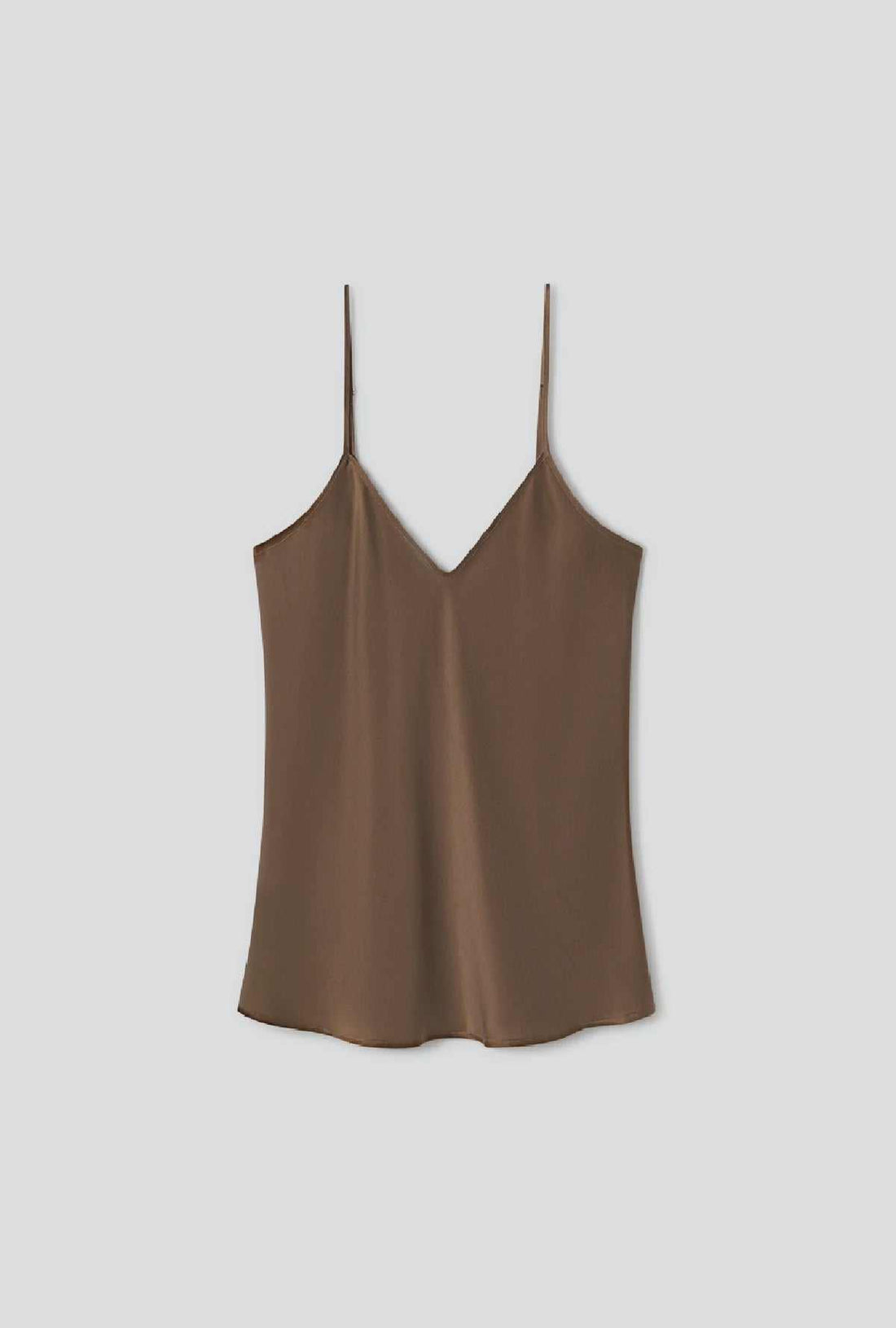 Bias Cut Cami Dark Earth