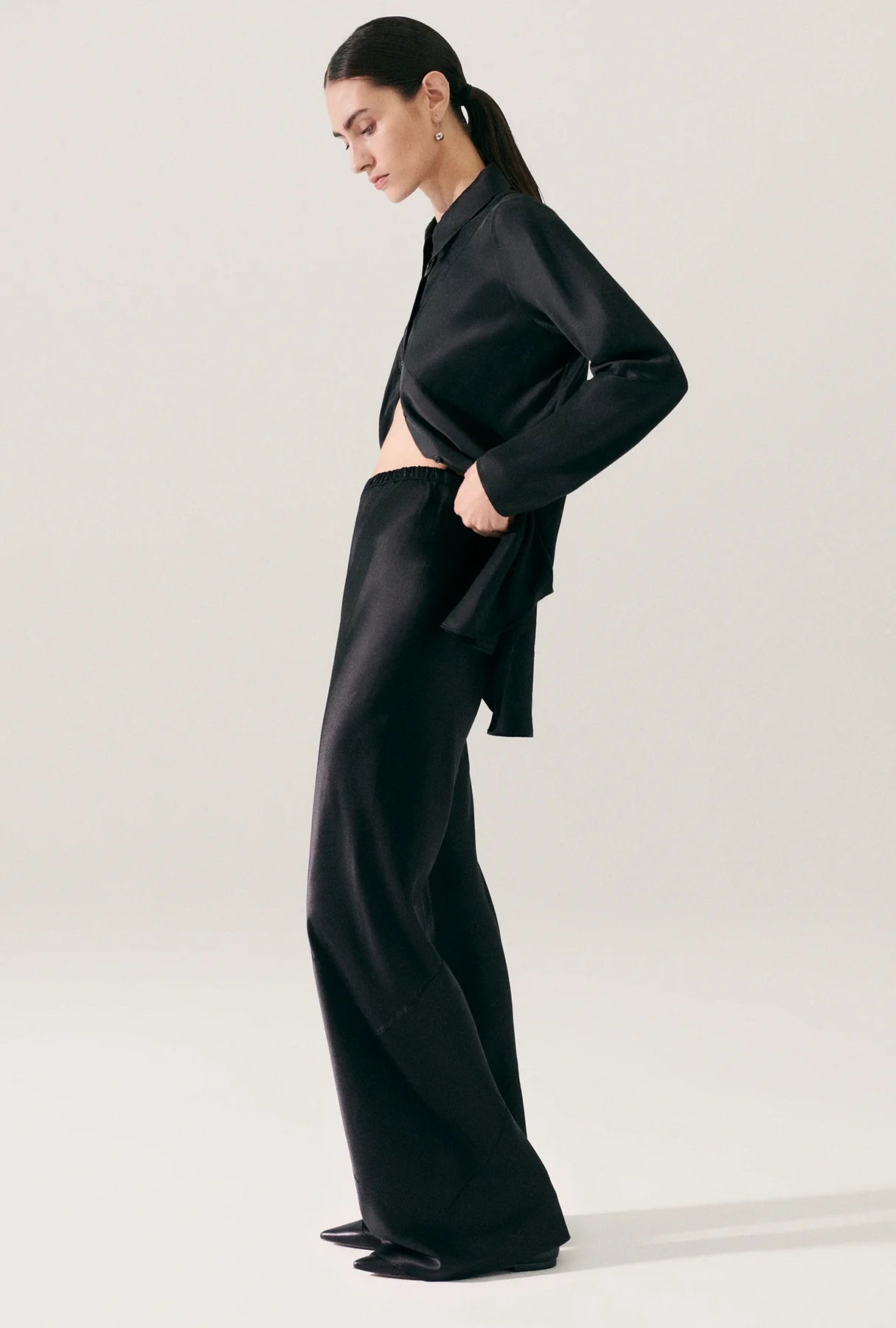 Splice Bias Cut Pants
