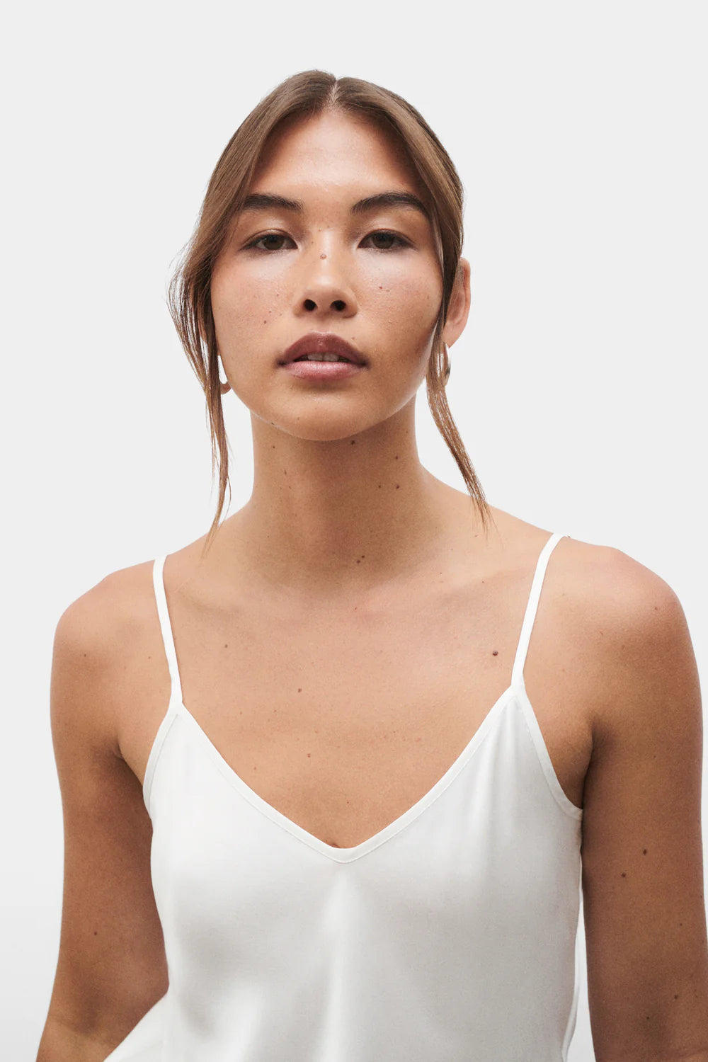 Bias Cut Cami - White