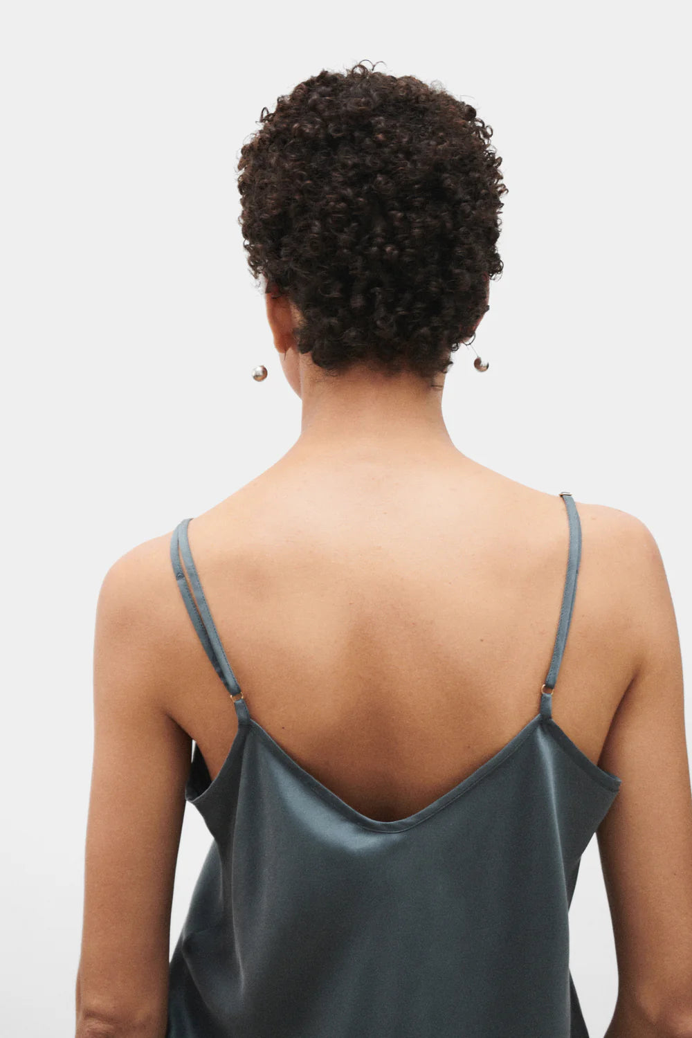 Bias Cut Cami - Slate