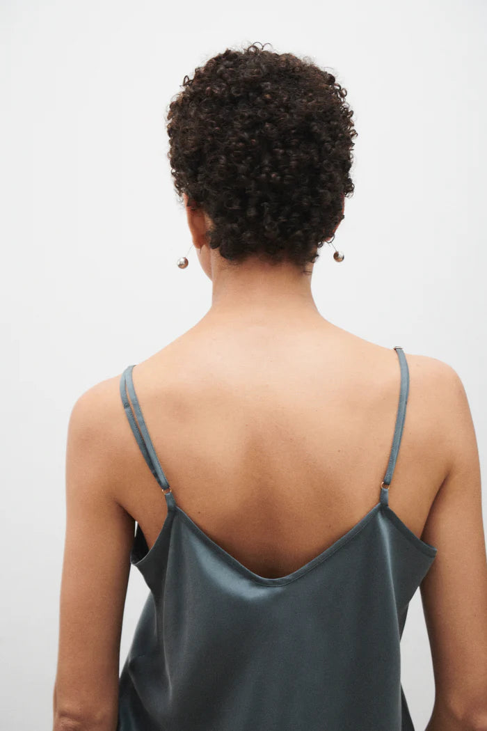 Bias Cut Cami - Slate