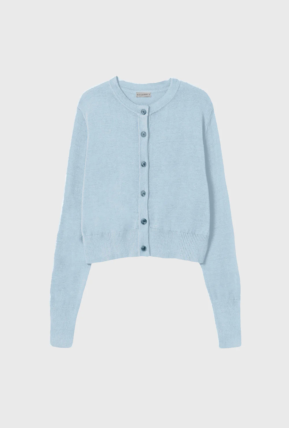 Wool Cropped Cardigan - Cornflower
