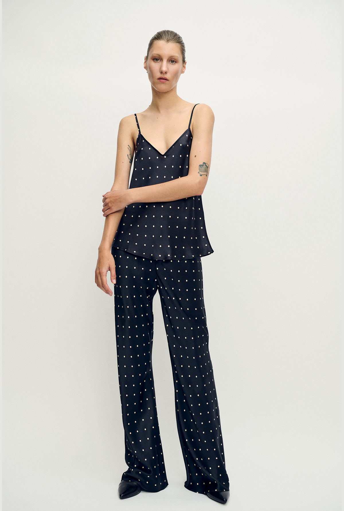 Bias Cut Cami Small Polka Dot