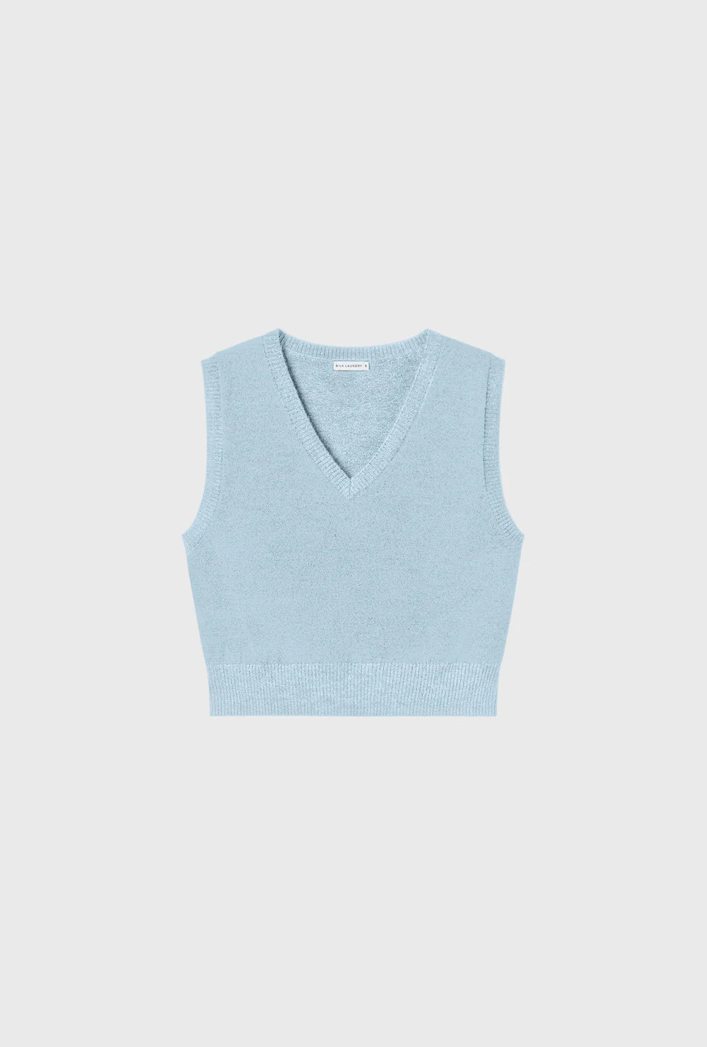 Wool V-Neck Sweater Vest - Cornflower