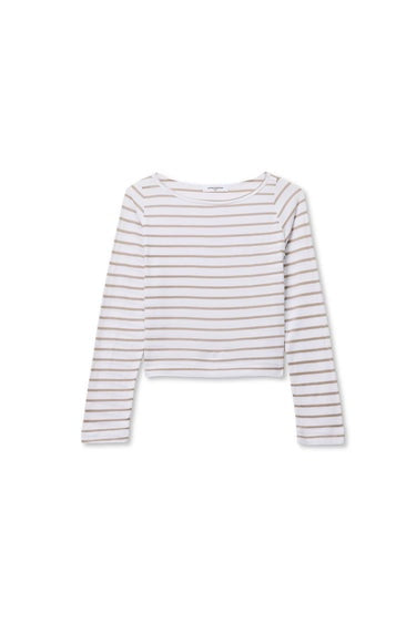Parker Long Sleeve Tee - Driftwood Stripe