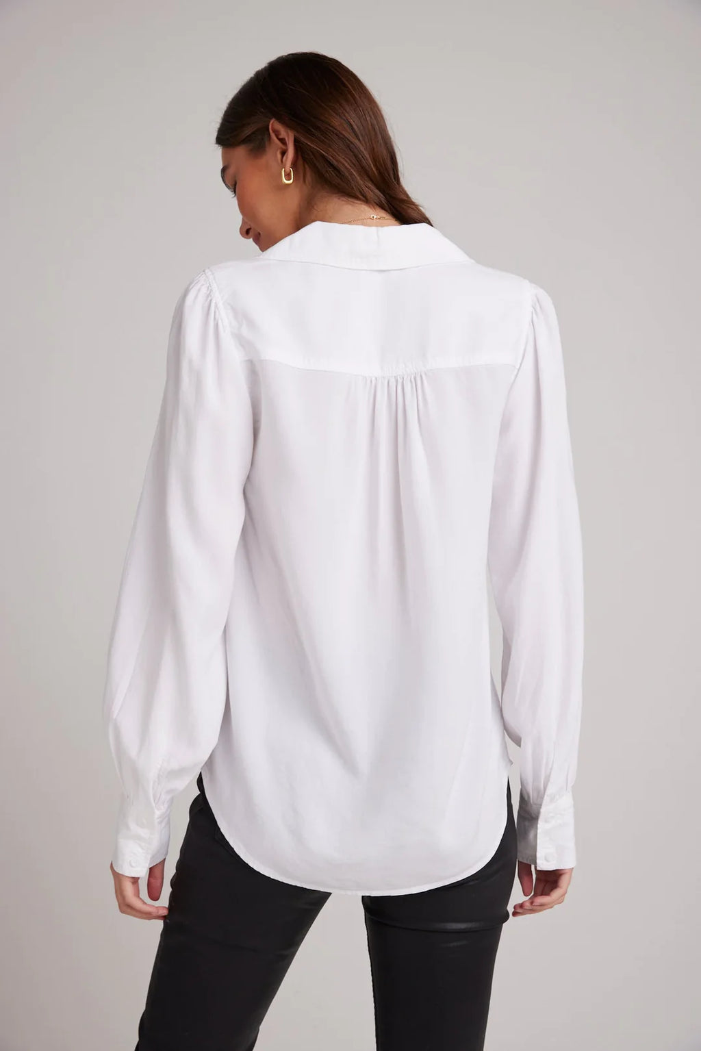 Pin Tucked Button Down - White