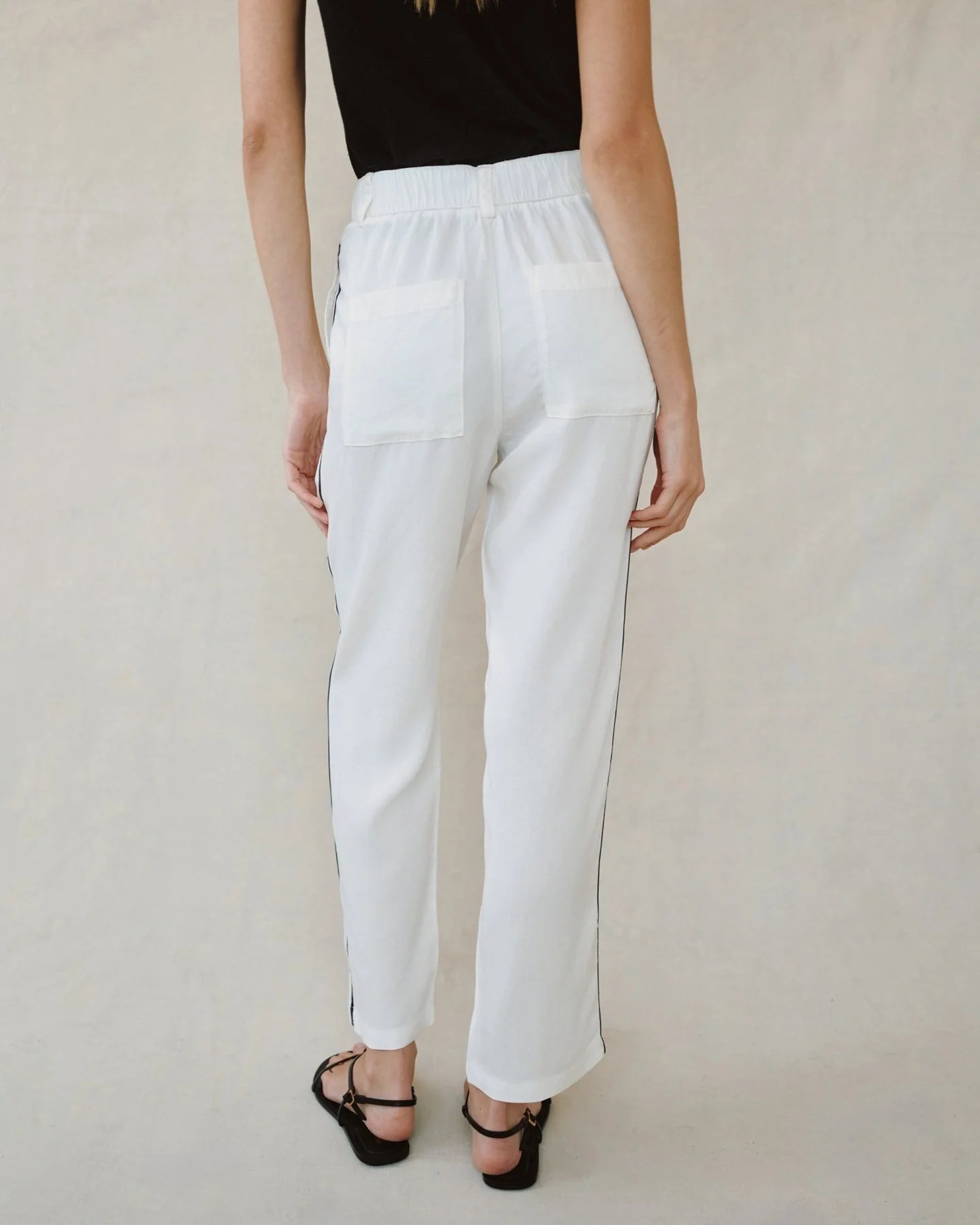 Piped Trouser Pant - Off White