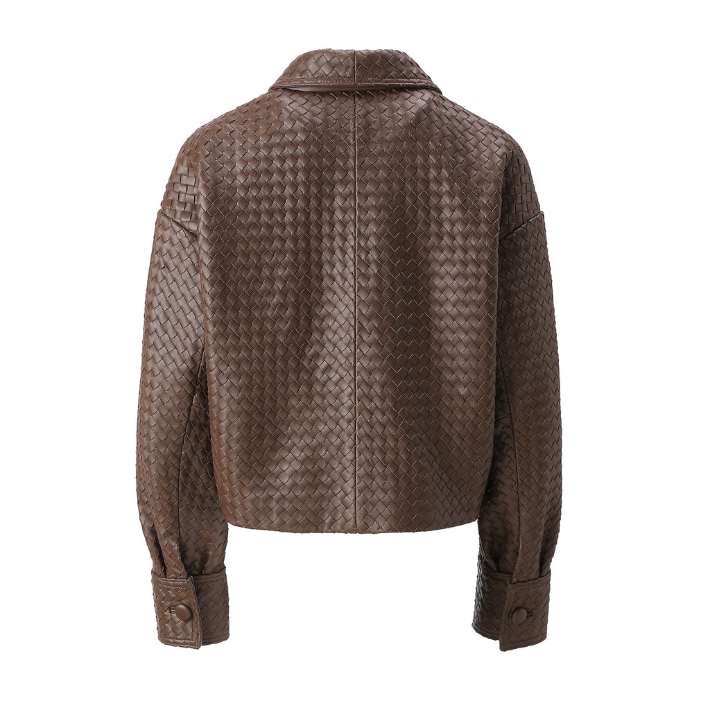 Hera Woven Jacket - Chocolate