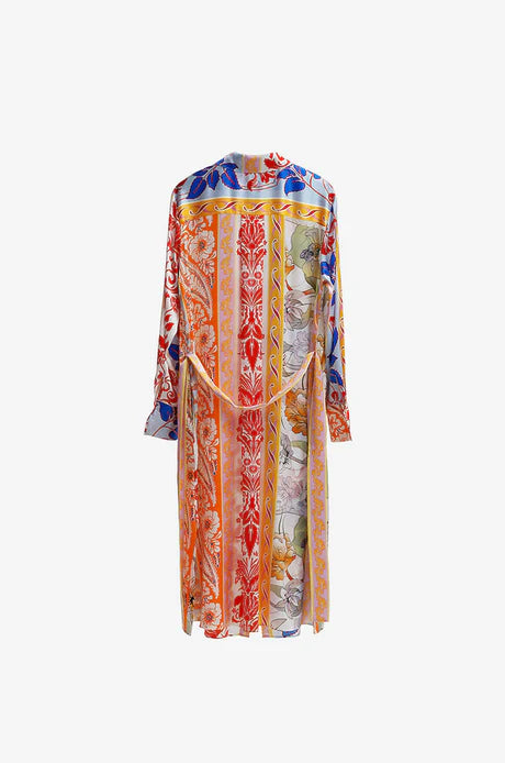 Tomato Multi Silk Dress