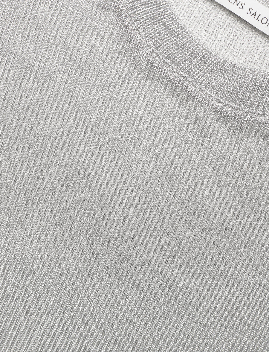 Carabell Metal Mesh Tee - Silver